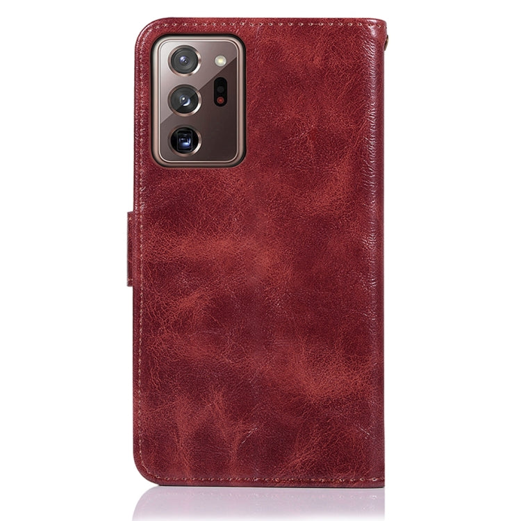 For Samsung Galaxy Note 20 Ultra Copper Buckle Retro Crazy Horse Texture Horizontal Flip Leather Case with Holder & Card Slots & Wallet