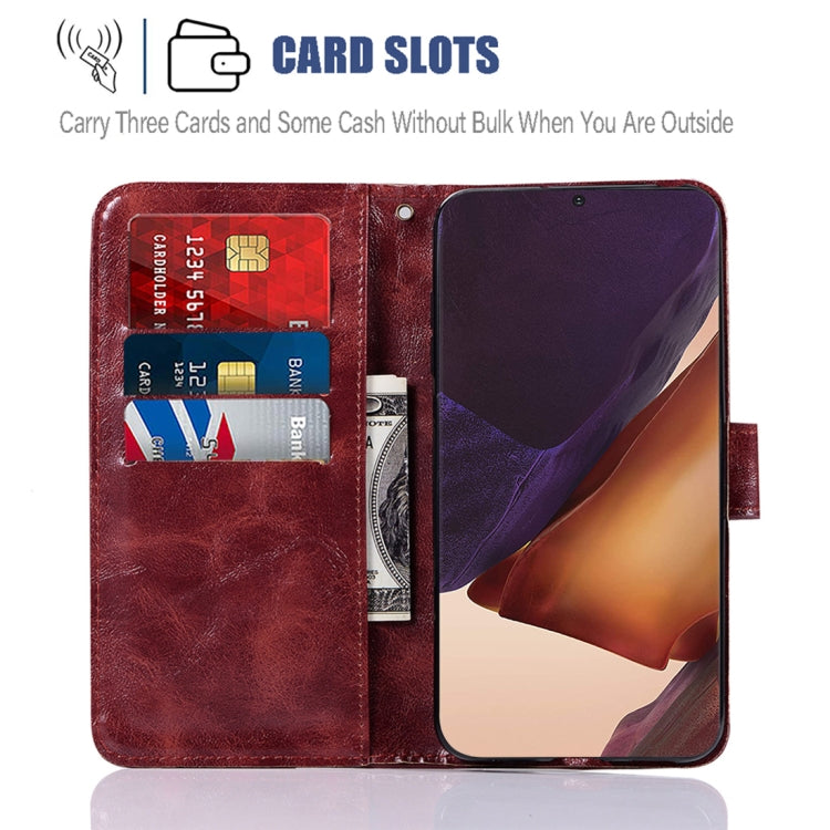 For Samsung Galaxy Note 20 Ultra Copper Buckle Retro Crazy Horse Texture Horizontal Flip Leather Case with Holder & Card Slots & Wallet