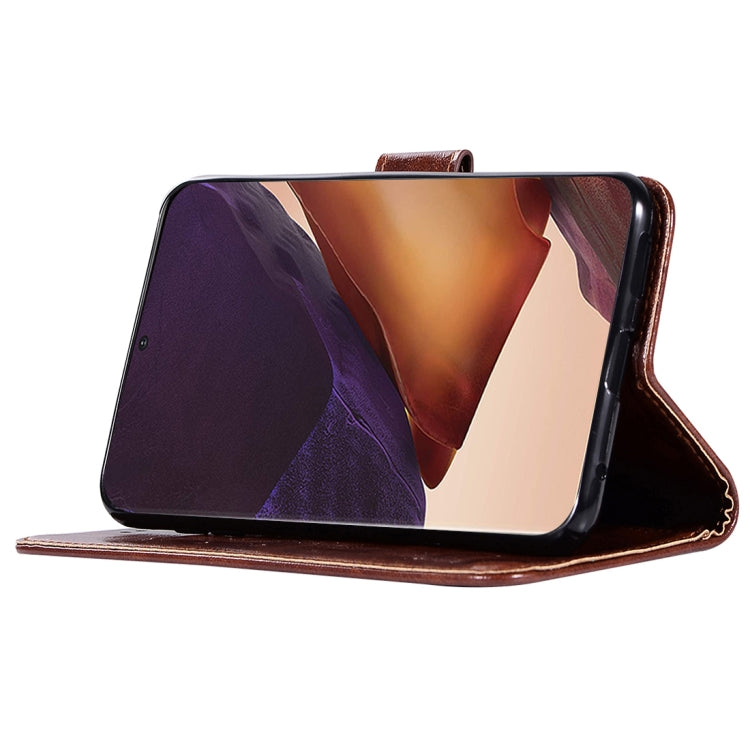 For Samsung Galaxy Note 20 Ultra Copper Buckle Retro Crazy Horse Texture Horizontal Flip Leather Case with Holder & Card Slots & Wallet