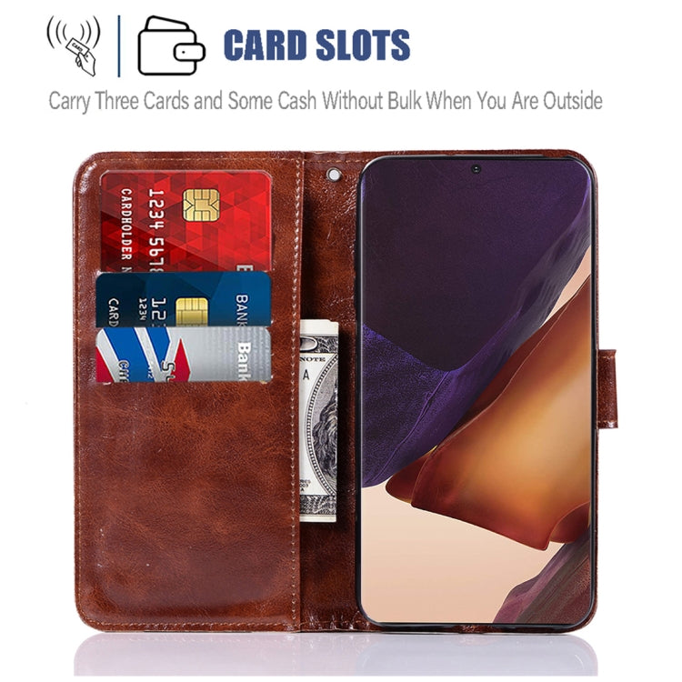 For Samsung Galaxy Note 20 Ultra Copper Buckle Retro Crazy Horse Texture Horizontal Flip Leather Case with Holder & Card Slots & Wallet