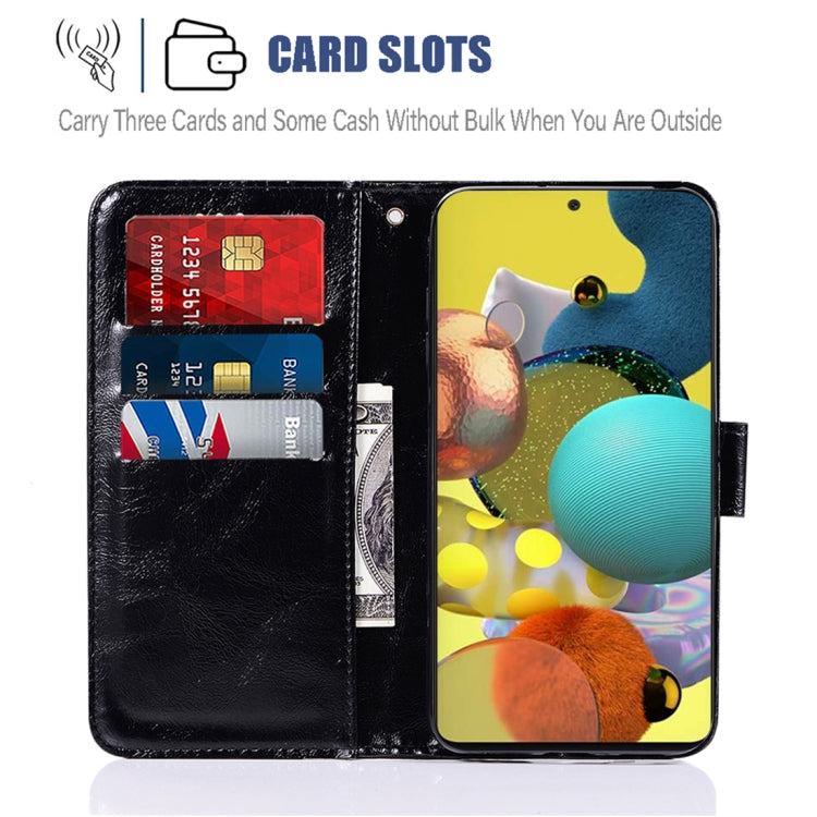 For Samsung Galaxy A51 5G Copper Buckle Retro Crazy Horse Texture Horizontal Flip Leather Case with Holder & Card Slots & Wallet