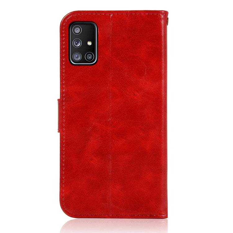 For Samsung Galaxy A51 5G Copper Buckle Retro Crazy Horse Texture Horizontal Flip Leather Case with Holder & Card Slots & Wallet