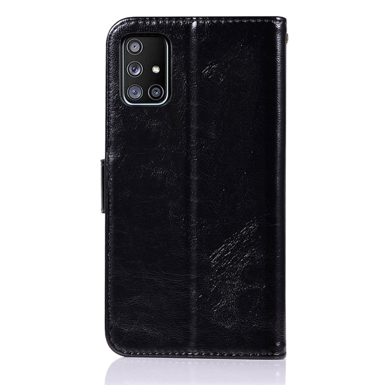 For Samsung Galaxy A71 5G Copper Buckle Retro Crazy Horse Texture Horizontal Flip Leather Case with Holder & Card Slots & Wallet