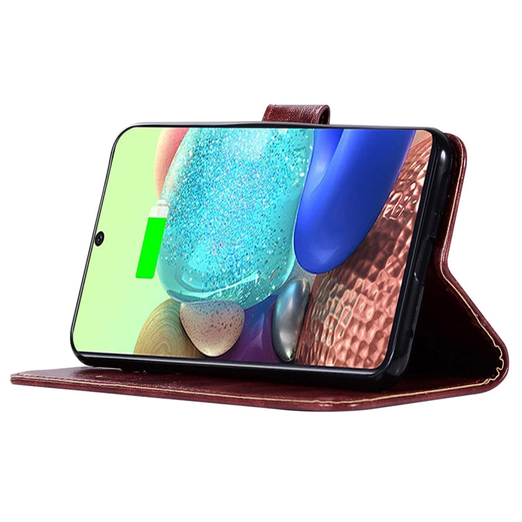 For Samsung Galaxy A71 5G Copper Buckle Retro Crazy Horse Texture Horizontal Flip Leather Case with Holder & Card Slots & Wallet