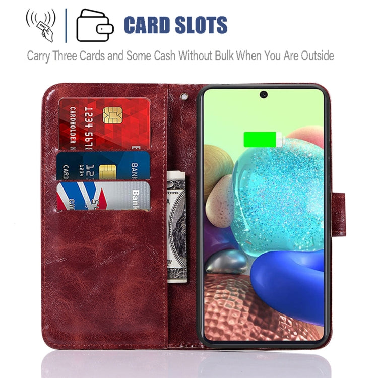 For Samsung Galaxy A71 5G Copper Buckle Retro Crazy Horse Texture Horizontal Flip Leather Case with Holder & Card Slots & Wallet