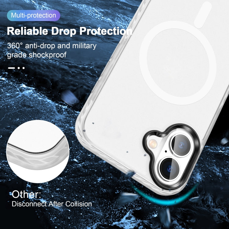 For iPhone 16 Plus Frosted Skin Feel MagSafe Transparent Phone Case
