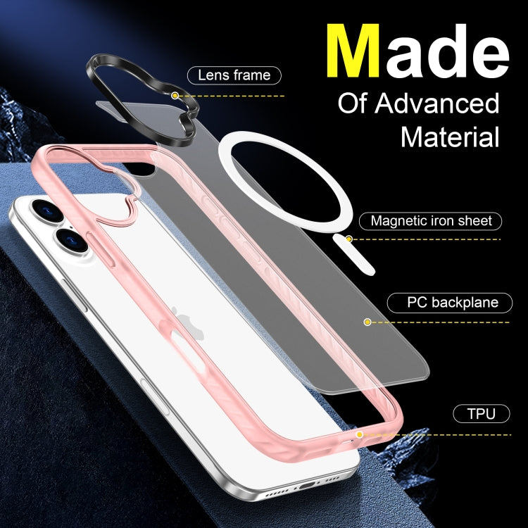 For iPhone 16 Plus Frosted Skin Feel MagSafe Transparent Phone Case