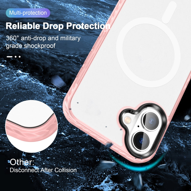 For iPhone 16 Plus Frosted Skin Feel MagSafe Transparent Phone Case