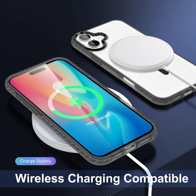 For iPhone 16 Plus Frosted Skin Feel MagSafe Transparent Phone Case