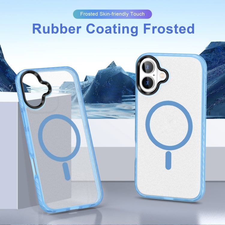 For iPhone 16 Plus Frosted Skin Feel MagSafe Transparent Phone Case