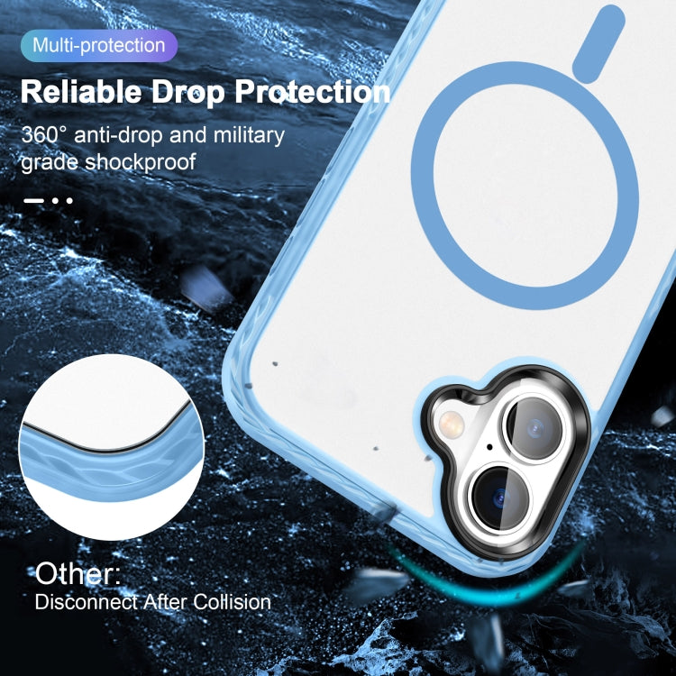 For iPhone 16 Plus Frosted Skin Feel MagSafe Transparent Phone Case