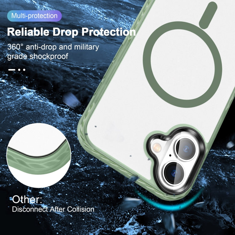 For iPhone 16 Plus Frosted Skin Feel MagSafe Transparent Phone Case