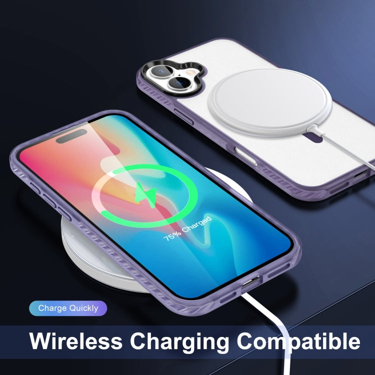 For iPhone 16 Plus Frosted Skin Feel MagSafe Transparent Phone Case