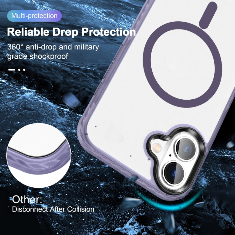 For iPhone 16 Frosted Skin Feel MagSafe Transparent Phone Case