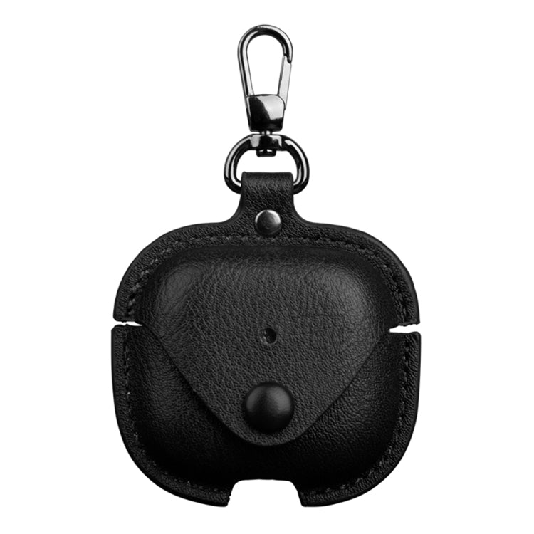 For AirPods 4 Business Leather Earphone Protective Case with Hook