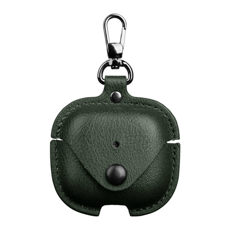 For AirPods 4 Business Leather Earphone Protective Case with Hook