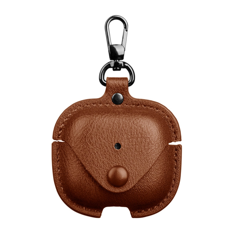 For AirPods 4 Business Leather Earphone Protective Case with Hook