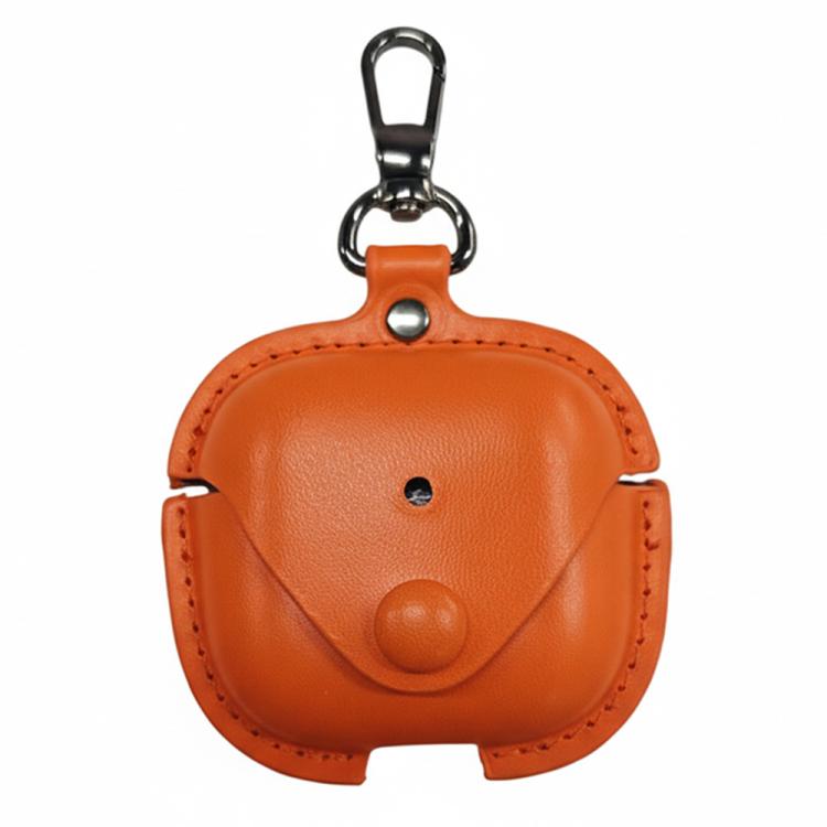For AirPods 4 Business Leather Earphone Protective Case with Hook