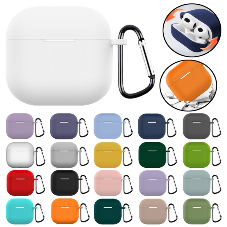 For AirPods 4 Silicone Earphone Protective Case with Hook