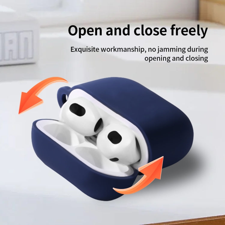 For AirPods 4 Silicone Earphone Protective Case with Hook