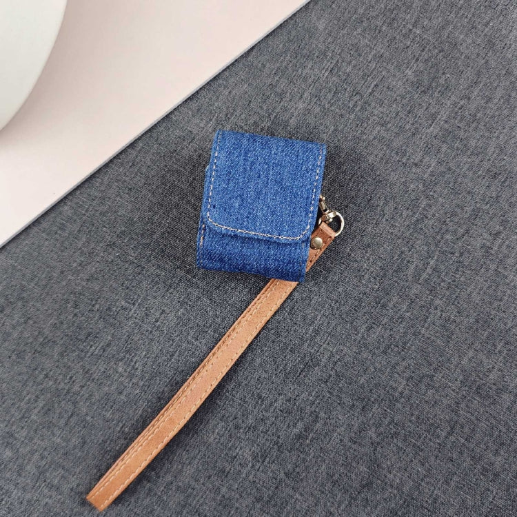 For AirPods 1 / 2 Cowboy Fabric Texture PU Headset Protective Bag