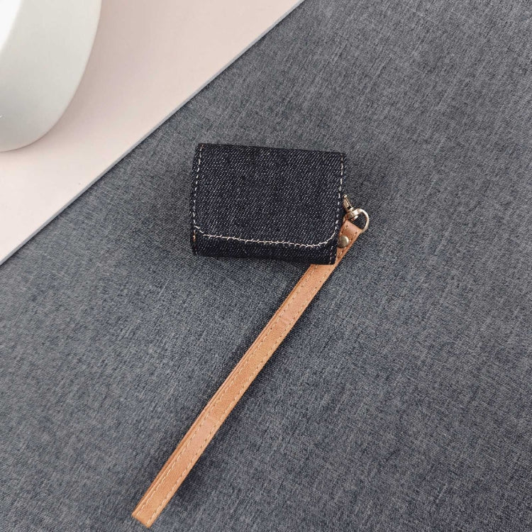 For AirPods Pro 2 Cowboy Fabric Texture PU Headset Protective Bag