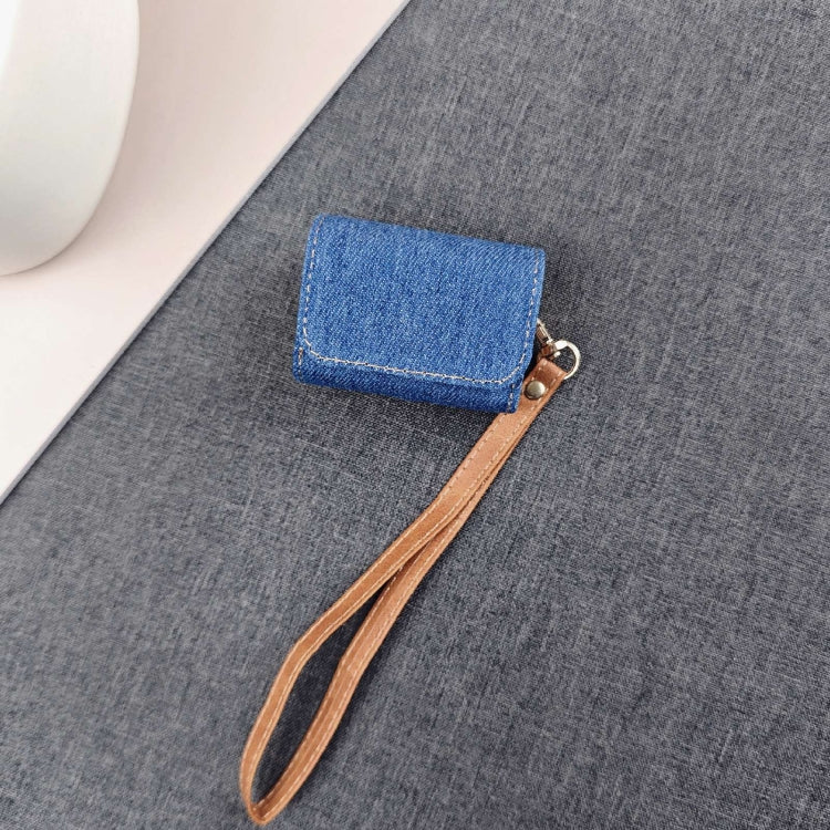 For AirPods Pro 2 Cowboy Fabric Texture PU Headset Protective Bag