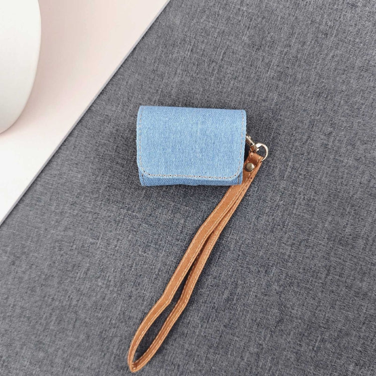 For AirPods Pro 2 Cowboy Fabric Texture PU Headset Protective Bag