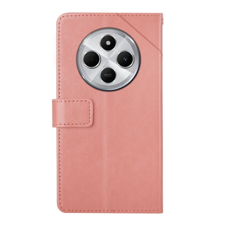 For Redmi 14C 4G Y-shaped Pattern Flip Leather Phone Case