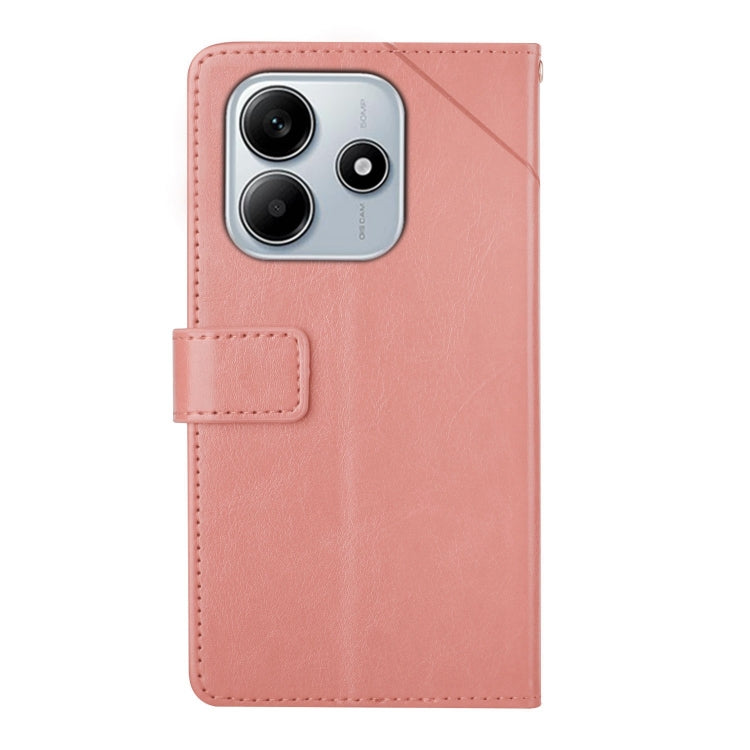 For Redmi Note 14 5G Y-shaped Pattern Flip Leather Phone Case
