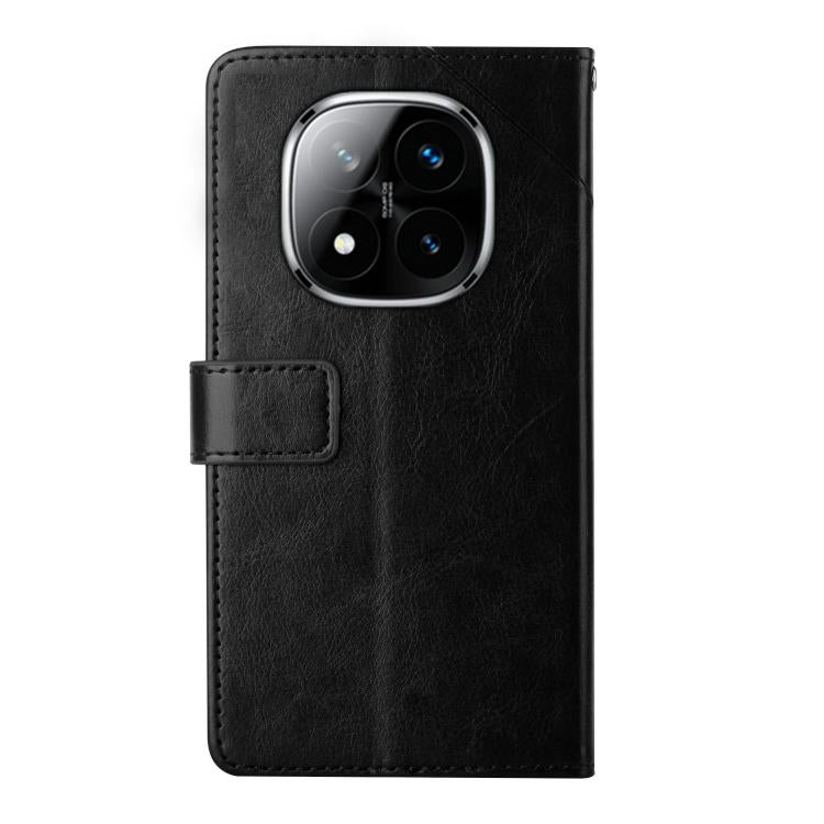 For Redmi Note 14 Pro 4G Y-shaped Pattern Flip Leather Phone Case