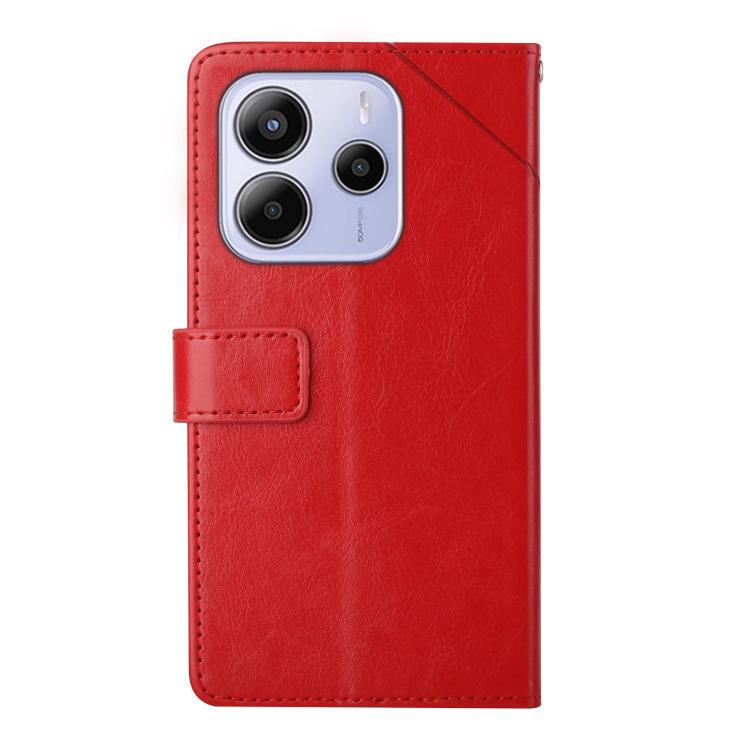 For Redmi Note 14 4G 164.84mm EU Version Y-shaped Pattern Flip Leather Phone Case