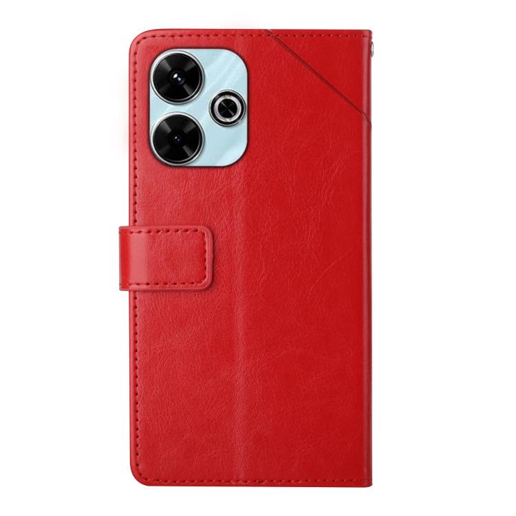 For Redmi 13x Y-shaped Pattern Flip Leather Phone Case