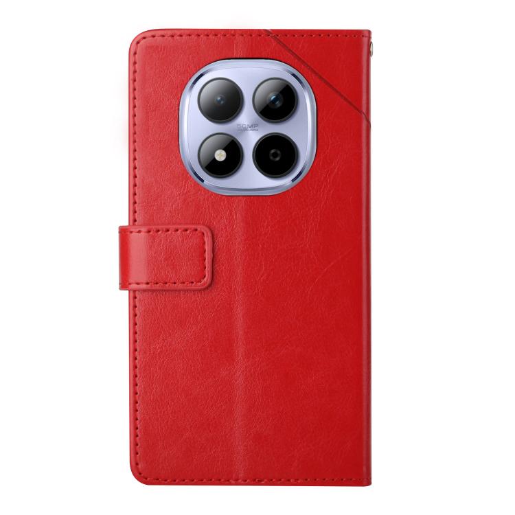 For Redmi Note 15 Pro 5G Global 163.6mm Y-shaped Pattern Flip Leather Phone Case