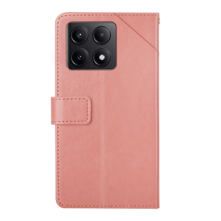 For Xiaomi 14T 5G Global Y-shaped Pattern Flip Leather Phone Case