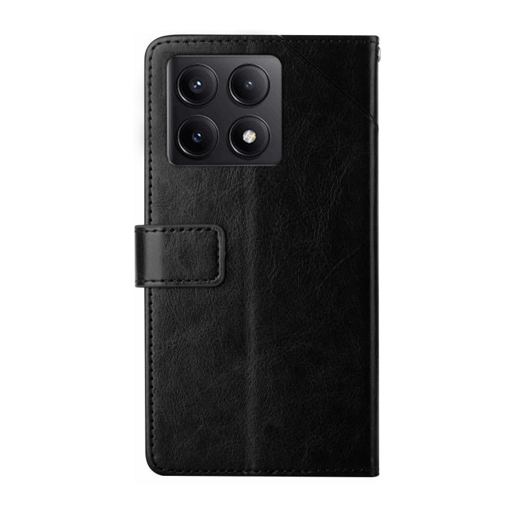 For Xiaomi 14T Pro 5G Global Y-shaped Pattern Flip Leather Phone Case