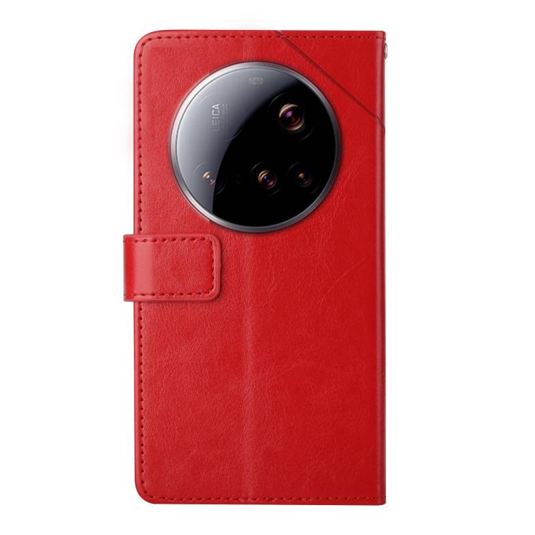 For Xiaomi 15 Ultra Y-shaped Pattern Flip Leather Phone Case
