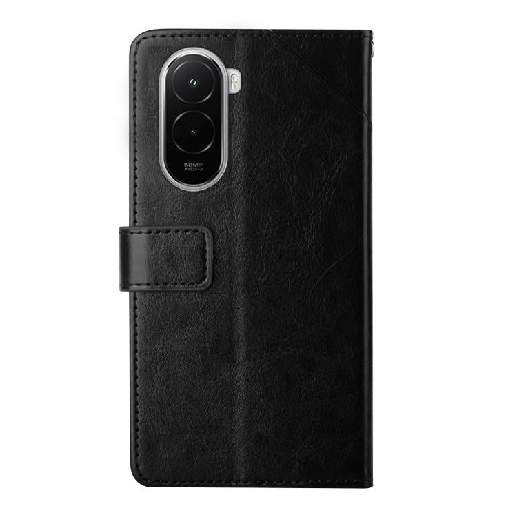 For Xiaomi Poco M7 4G 169mm Y-shaped Pattern Flip Leather Phone Case