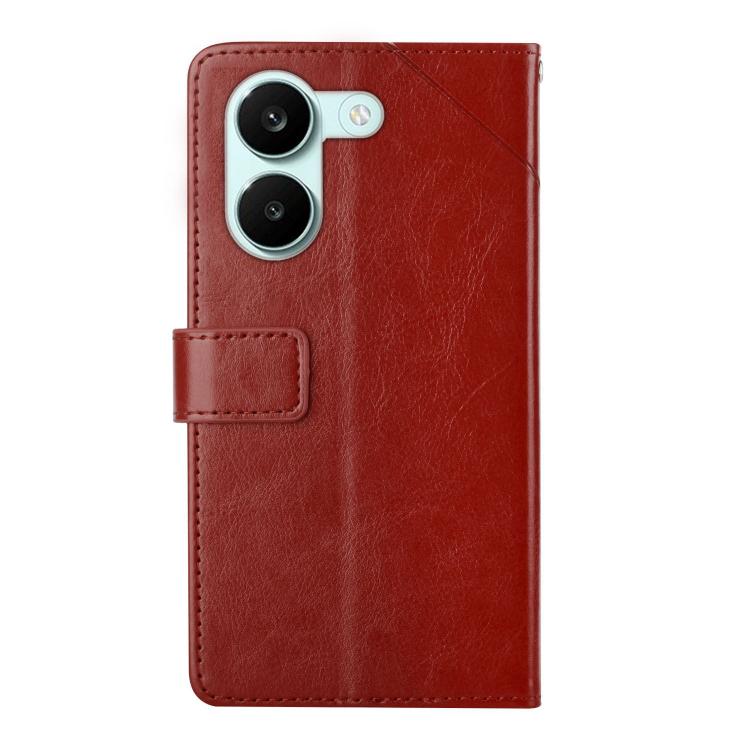 For Xiaomi Poco X8 Pro 5G Y-shaped Pattern Flip Leather Phone Case