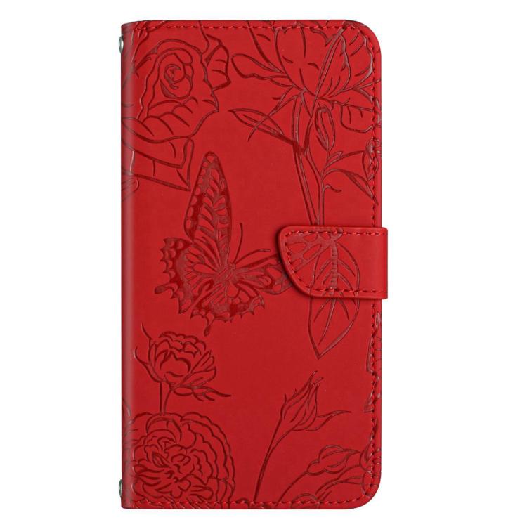 For Redmi Note 14 Pro 4G Skin Feel Butterfly Embossed Flip Leather Phone Case
