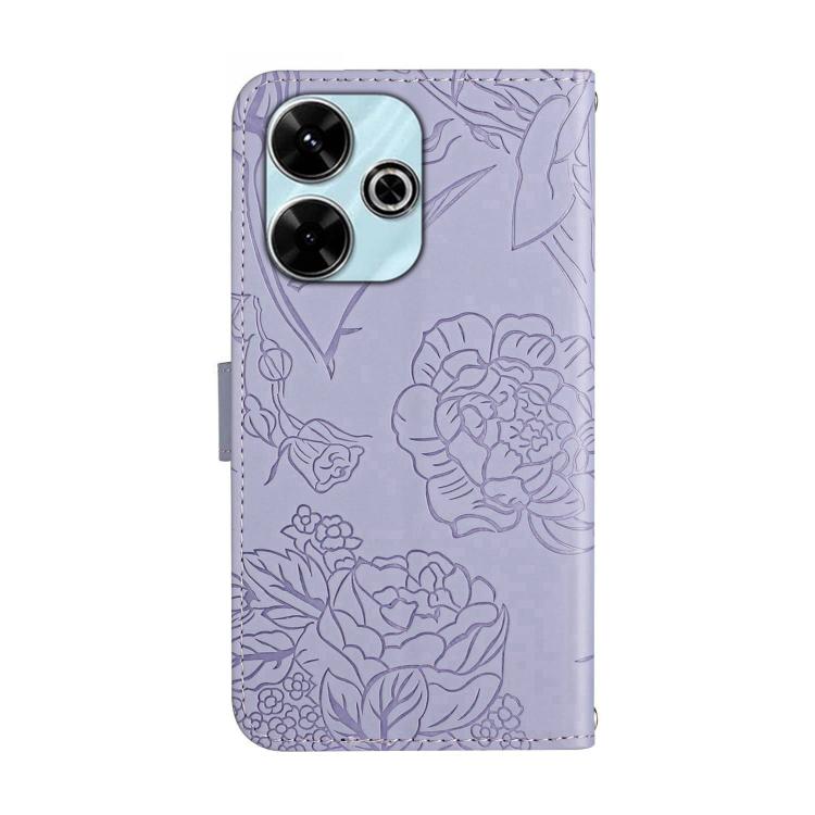 For Redmi 13x Skin Feel Butterfly Embossed Flip Leather Phone Case