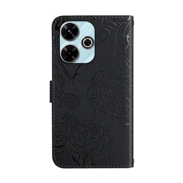 For Redmi 13x Skin Feel Butterfly Embossed Flip Leather Phone Case