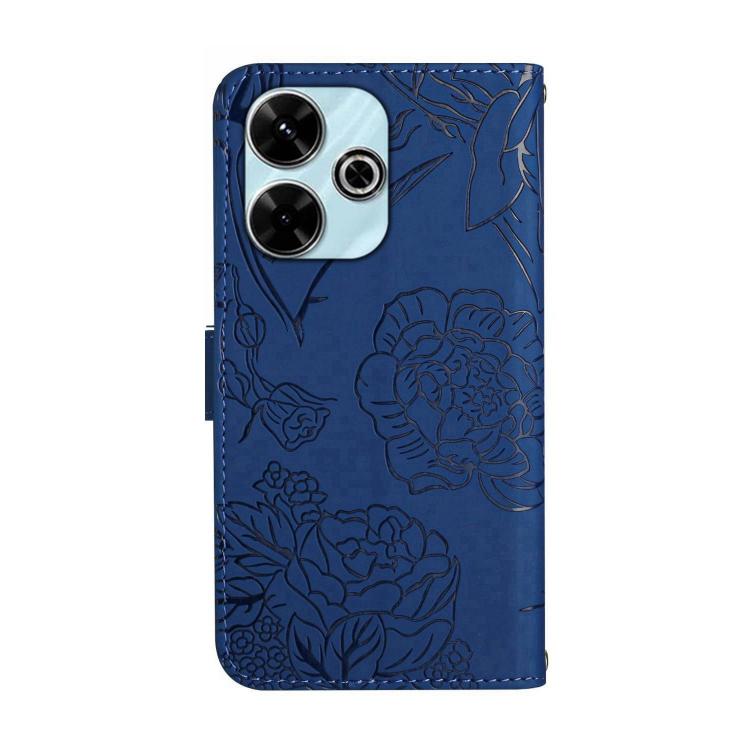 For Redmi 13x Skin Feel Butterfly Embossed Flip Leather Phone Case