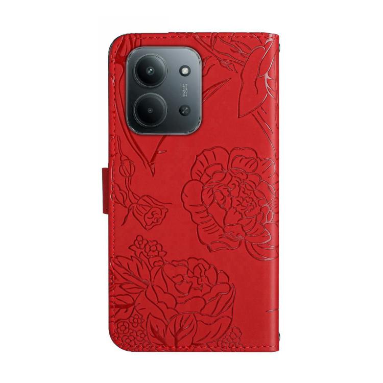 For Redmi 15C 5G / 4G EU 173mm Skin Feel Butterfly Embossed Flip Leather Phone Case
