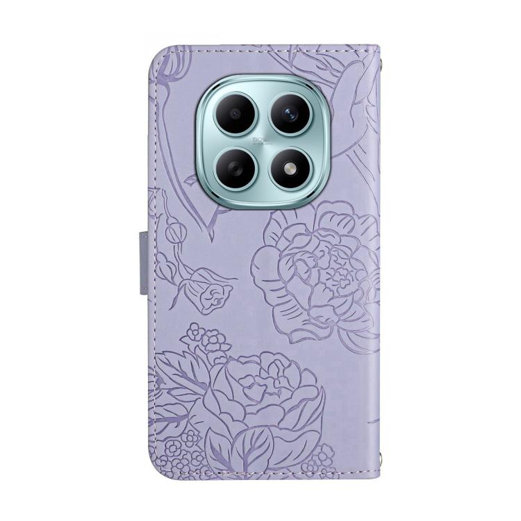 For Redmi Note 15 Pro 4G Global 163.2mm Skin Feel Butterfly Embossed Flip Leather Phone Case