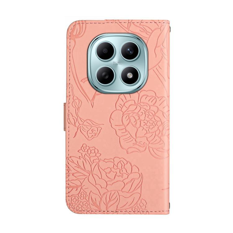 For Redmi Note 15 Pro 4G Global 163.2mm Skin Feel Butterfly Embossed Flip Leather Phone Case