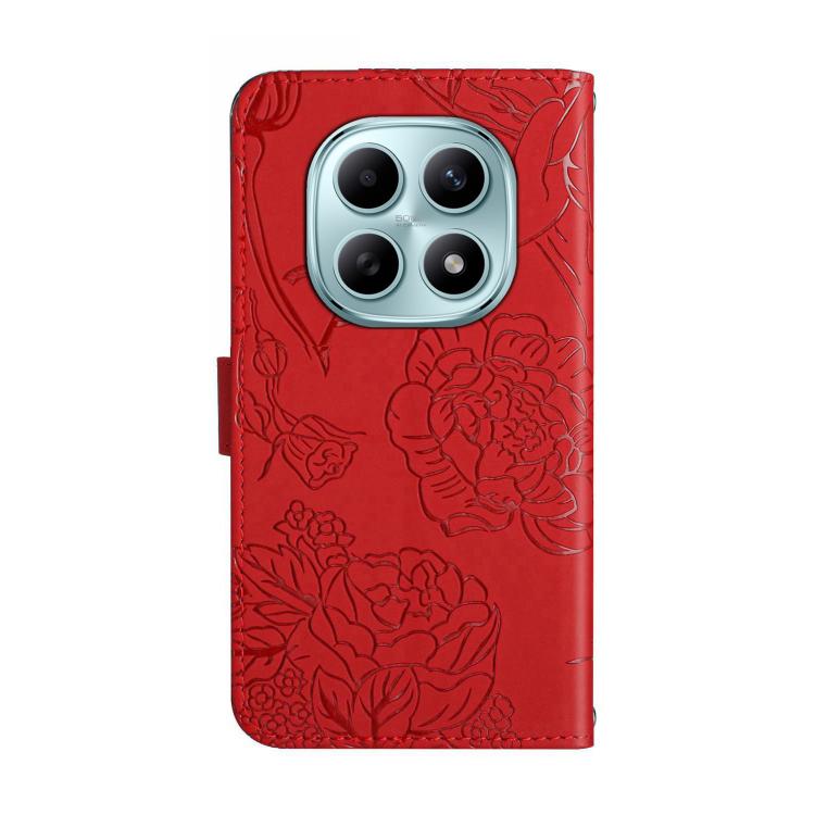 For Redmi Note 15 5G Global 164mm Skin Feel Butterfly Embossed Flip Leather Phone Case