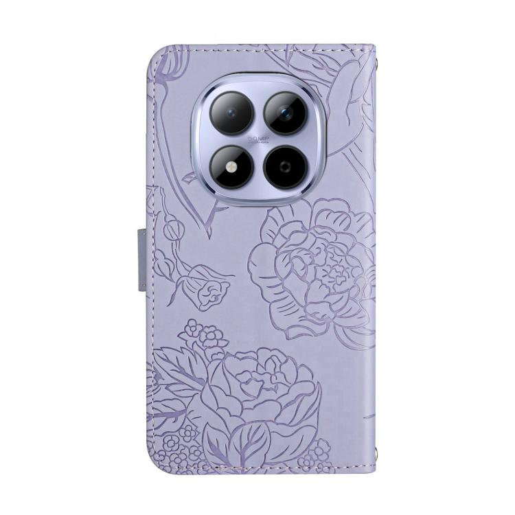 For Redmi Note 15 Pro 5G Global 163.6mm Skin Feel Butterfly Embossed Flip Leather Phone Case