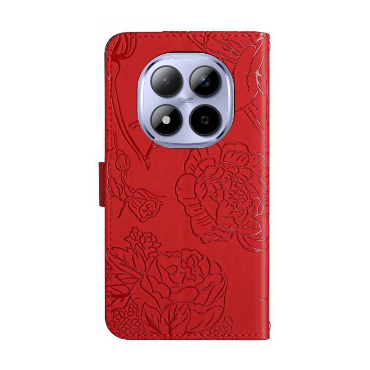 For Redmi Note 15 Pro 5G Global 163.6mm Skin Feel Butterfly Embossed Flip Leather Phone Case