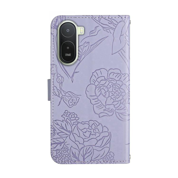 For Redmi A7 Pro 171mm / Poco C85x 5G Skin Feel Butterfly Embossed Flip Leather Phone Case
